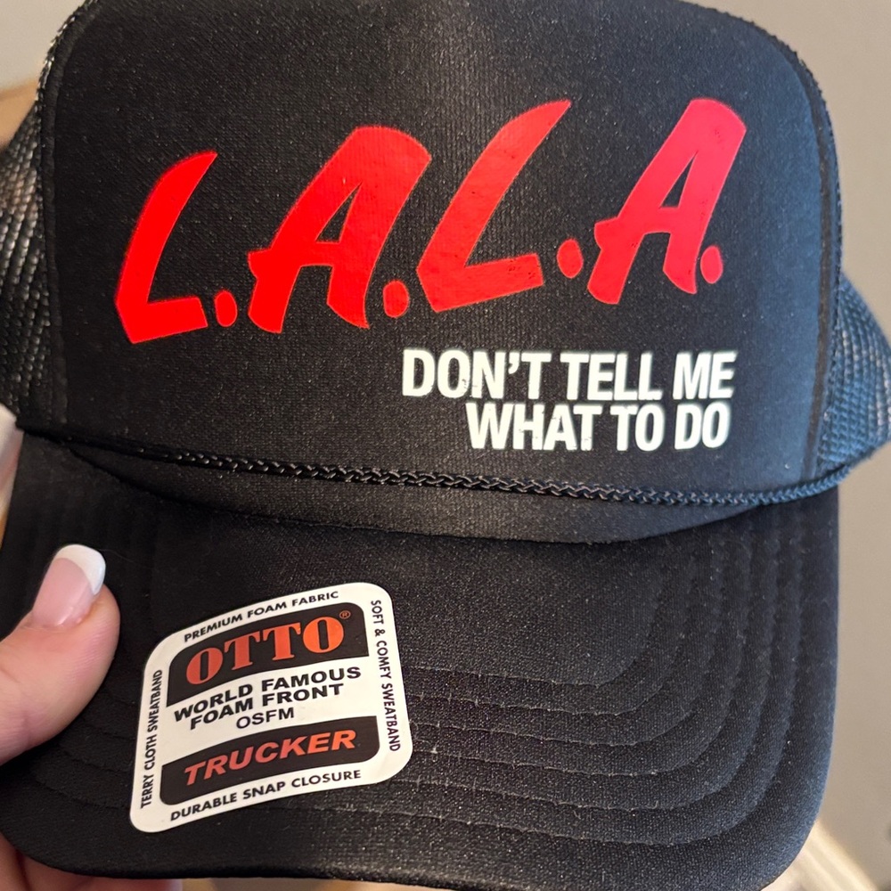 OTTO Black and Red Trucker Hat